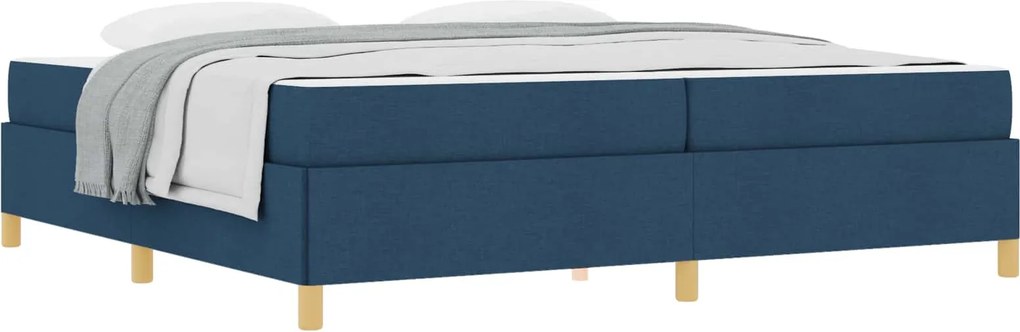 vidaXL Ágykeret matracmal Kék 200 x 200 cm szövet
