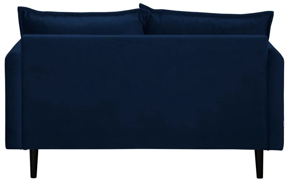 Sötétkék bársony kanapé 138 cm Juli – Ropez
