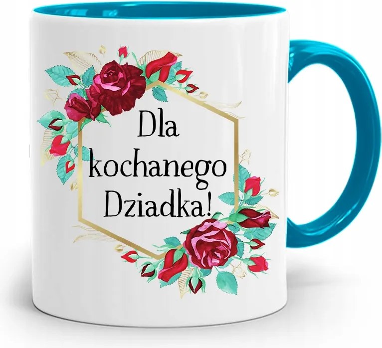 Kék Nagypapa Napi Bögre Szeretett Nagypapának, fényképes nyomattal