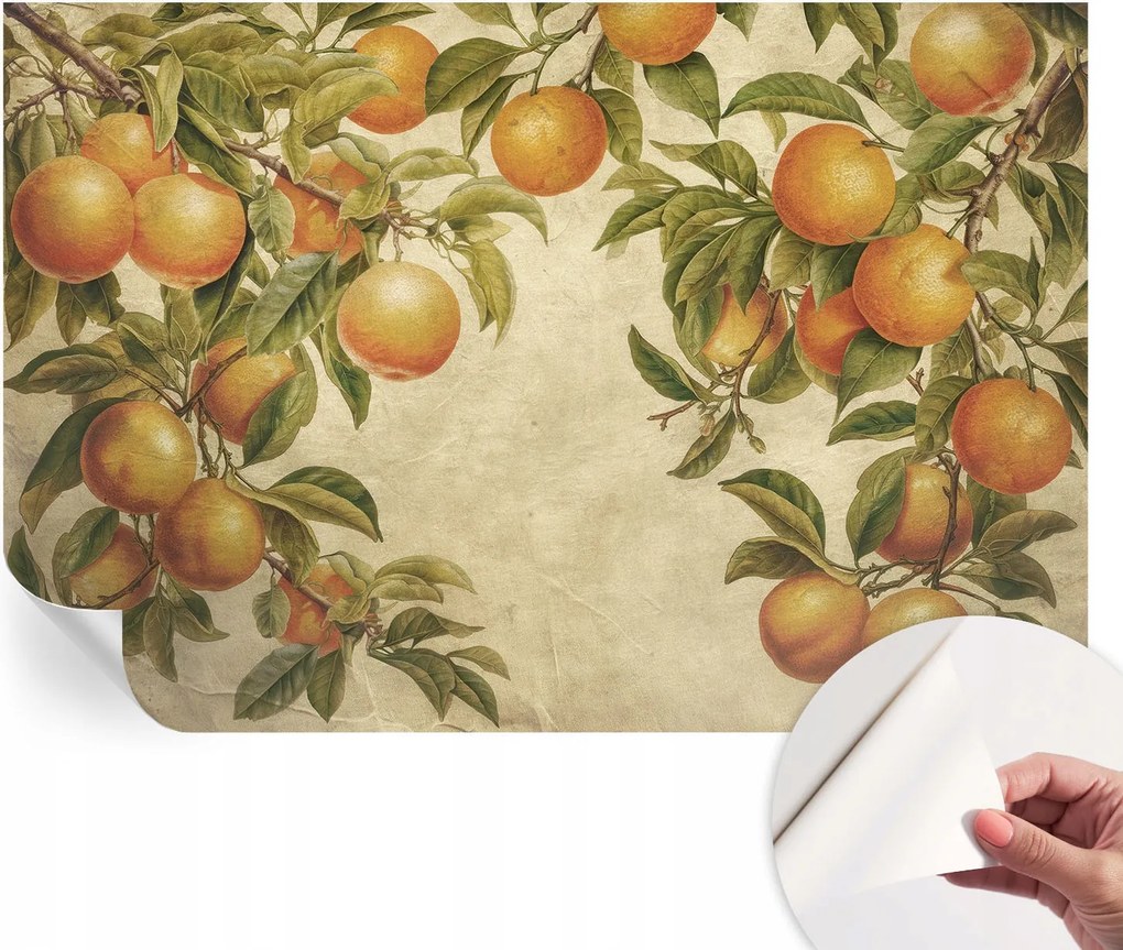 Dekoratív öntapadós fotótapéta irodába Gyümölcsös ágak 104x70 cm