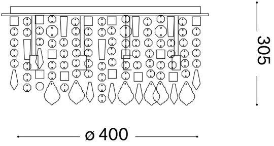 Ideal Lux - LED Kristály mennyezeti lámpa ROYAL 8xG9/3W/230V átm. 40 cm