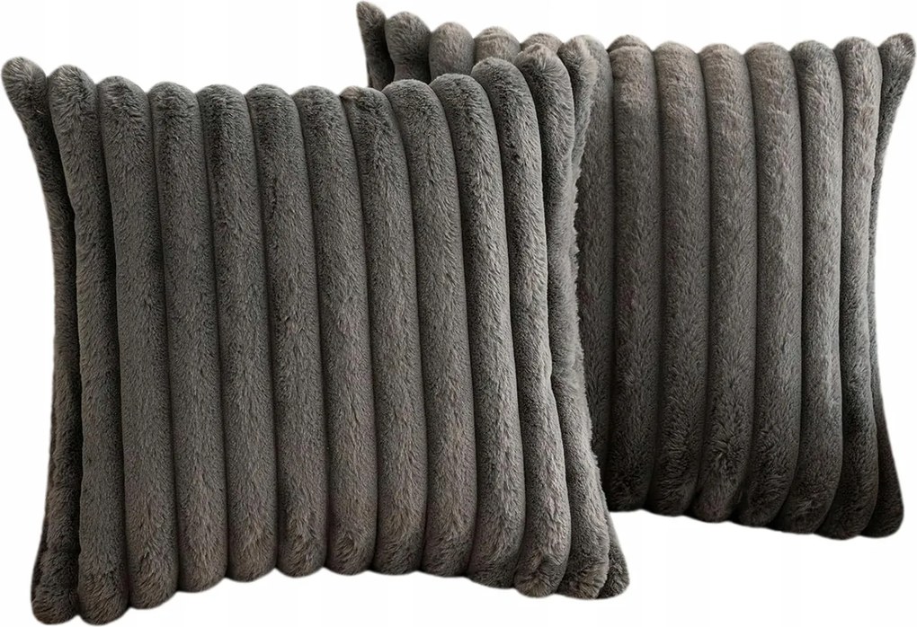 Párnahuzat Szett 50x50CM – Puha Dekoratív, Puha, Párnahuzat Szürke