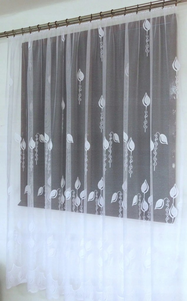 Mg Függöny jacquard 618/82 Fehér 250cm magas lengyel