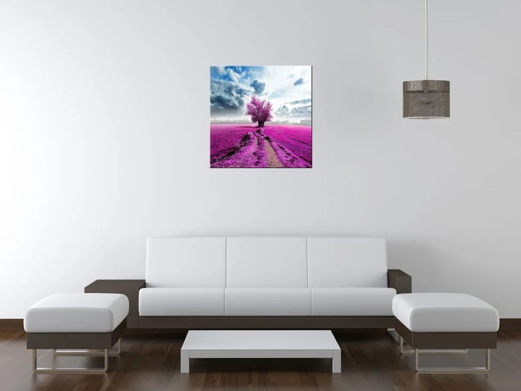 Gario Vászonkép Fa a lila mezon Méret: 40 x 100 cm