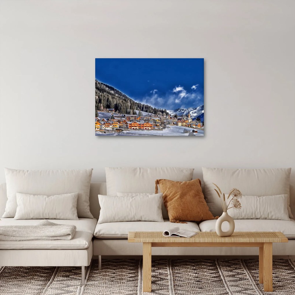 Kép - Hegyi város (70x50 cm)