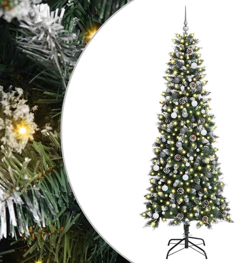 Mű karácsonyfa LED -es lámpákkal Zöld 240 cm PVC