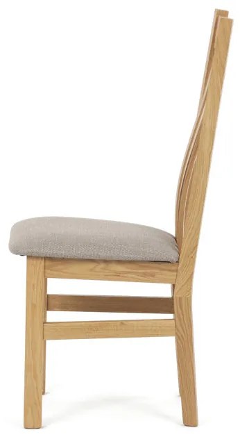 Natúr Tömörfa Étkezőszék, Bézs Üléssel. C-2100 CRM2