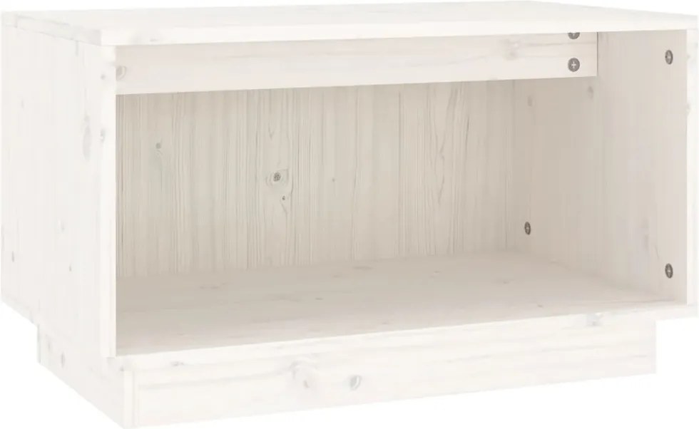 vidaXL fehér tömör fenyőfa TV-szekrény 60x35x35 cm