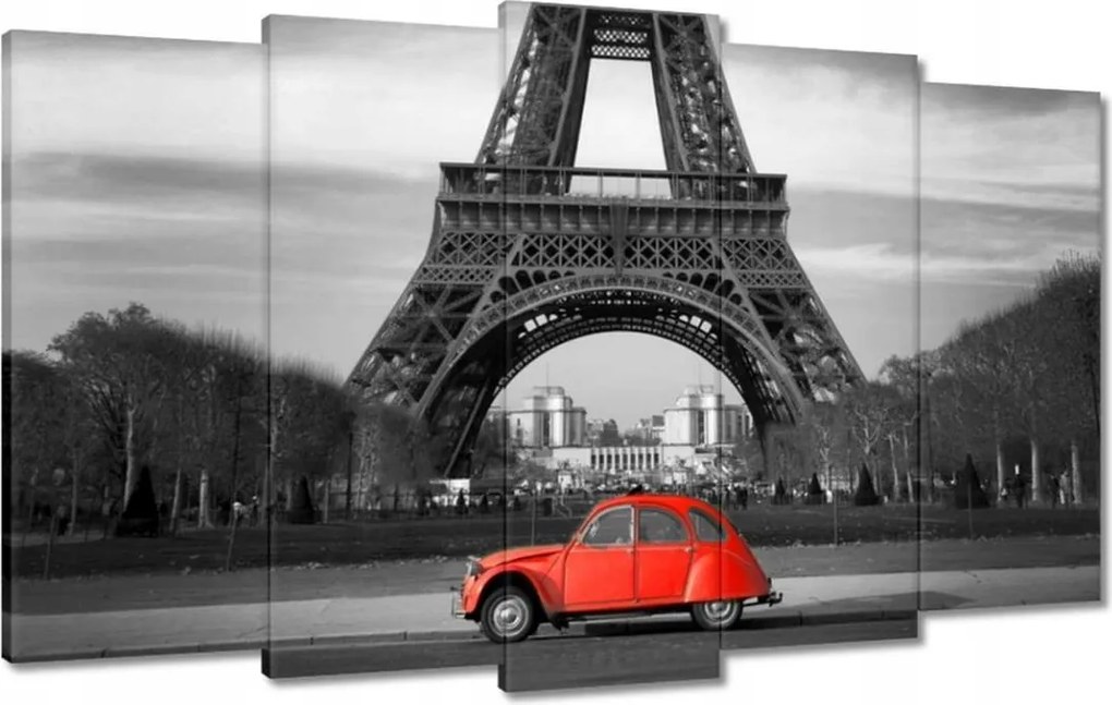 Vászonkép 100x60 Piros autó torony