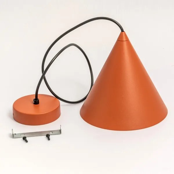 Kábeles függőlámpa ETNA II 1xE27/15W/230V, átmérő 25 cm, narancssárga