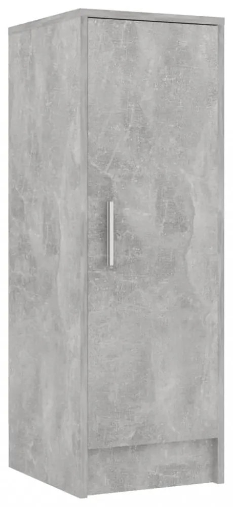 betonszürke szerelt fa cipősszekrény 32 x 35 x 92 cm
