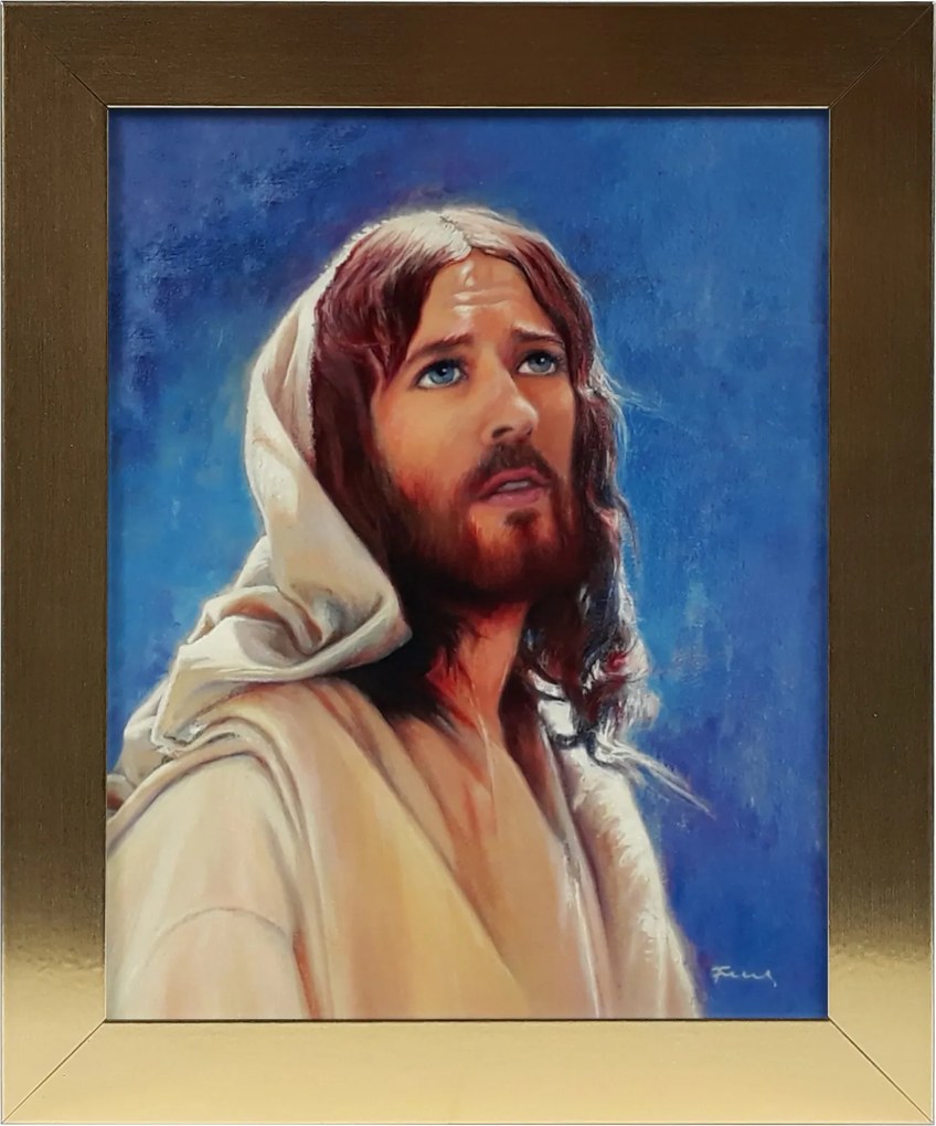 Vászonkép 30x25 Jézus Krisztus Arany Keret