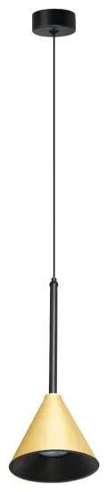 Csillár zsinóron CONE 1xGU10/10W/230V arany/fekete