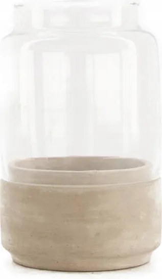 Üveg tároló doboz beton aljjal 16,5 cm