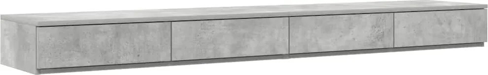 vidaXL Ágykeret tárolóval fiókkal Beton Szürke 180 cm Faanyag