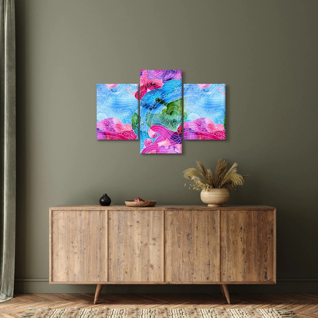 Kép - Színes hullámok (90x60 cm)