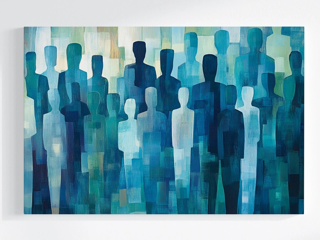 Vászonkép Canvas Absztrakt Emberek Tömeg Közösség Csoport 60x40