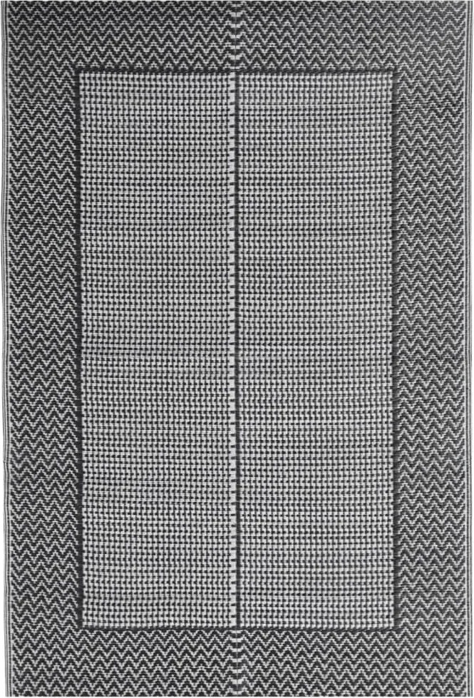 vidaXL kültéri szőnyeg ARAKIL fekete 140x200 cm PP