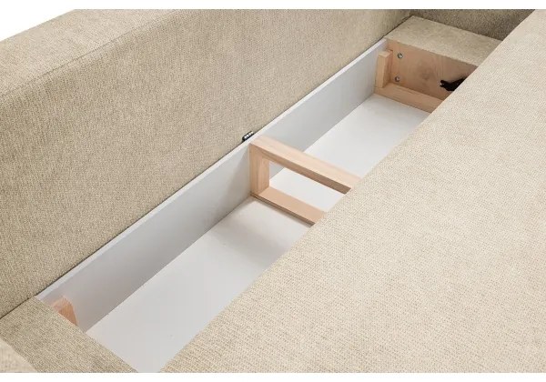 OLBIA ágyazható háromszemélyes kanapé, bézs