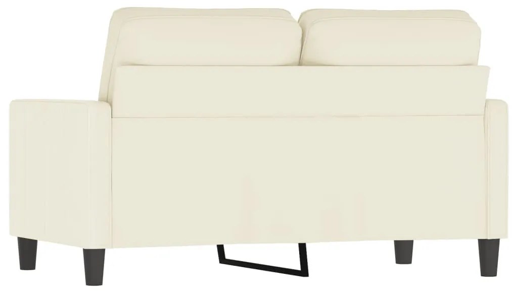 kétszemélyes krémszínű bársony kanapé 120 cm