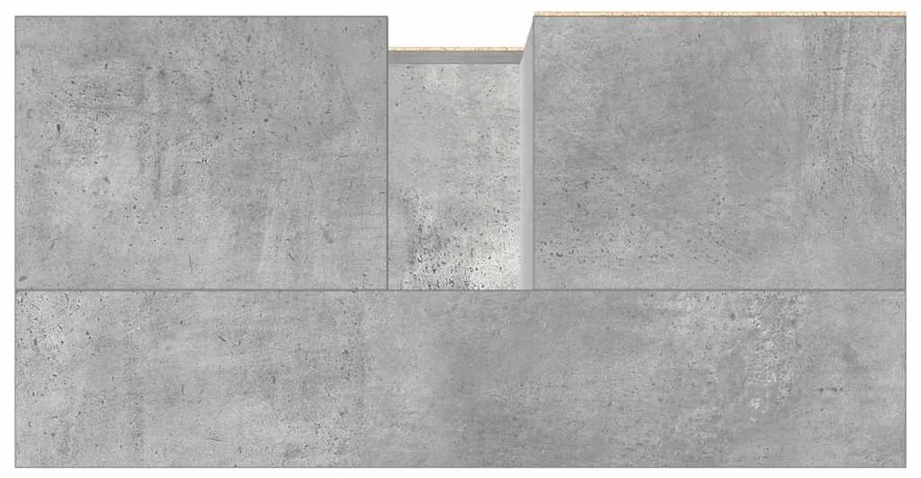 betonszürke szerelt fa mosdószekrény 65 x 33 x 60 cm
