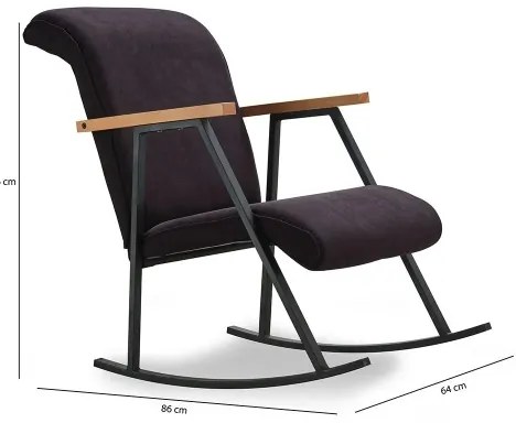 LUNI hintaszék, fekete