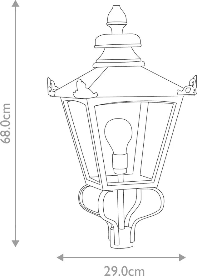 Elstead Lighting GRAMPIAN GL1-BLACK Utcavilágítás lámpatest 1x150W/E27 IP23
