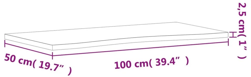 tömör bükkfa íróasztallap 100 x (45-50) x 2,5 cm