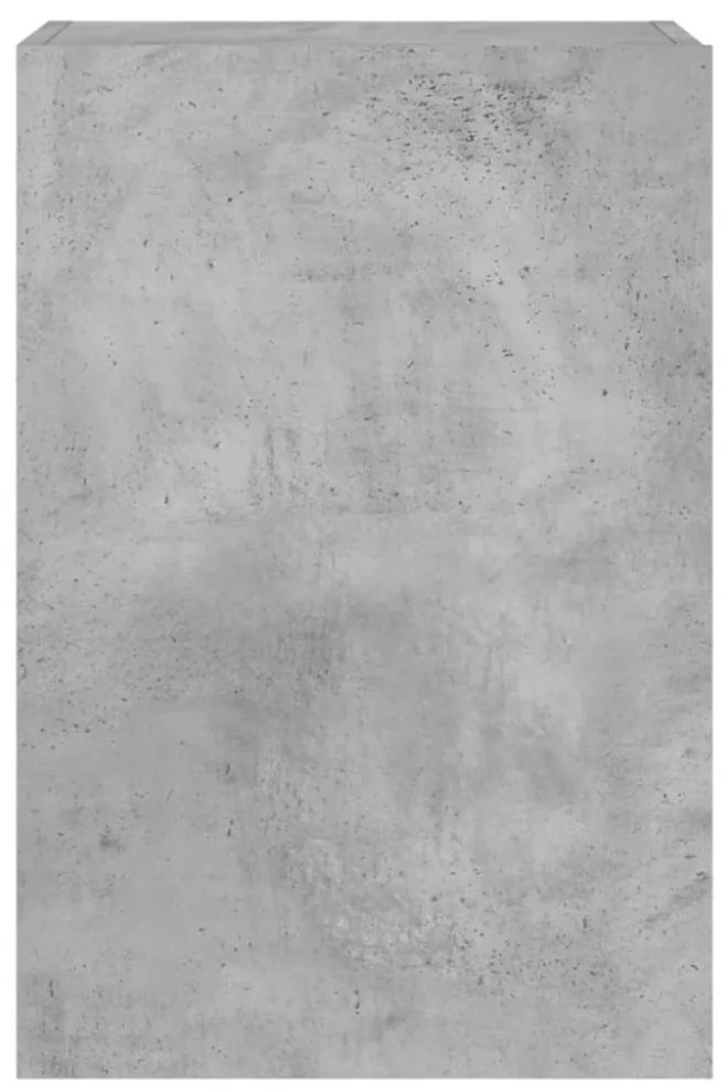 betonszürke szerelt fa fali TV-szekrény 40,5 x 30 x 60 cm