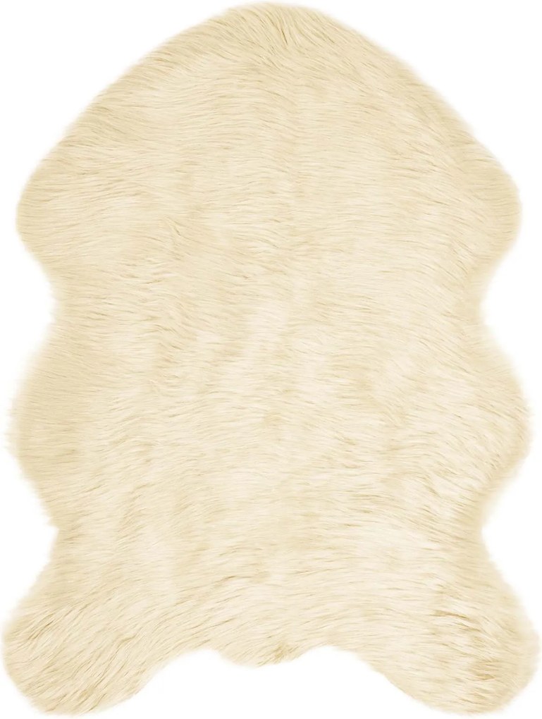 vidaXL Műgyapjú Szőnyeg Tafalla Krém 80 x 120 cm Poliészter