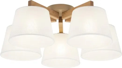BRILAGI - LED felületre szerelhető csillár LATTE SABIA 5xE27/15W/230V fenyő/fehér
