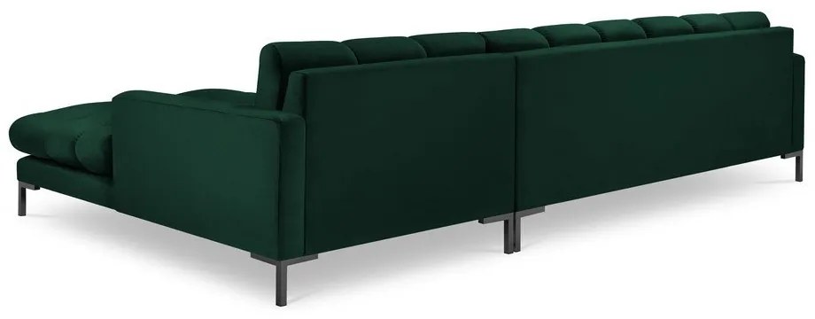 Bali sötétzöld bársony sarokkanapé, jobb oldali - Cosmopolitan Design