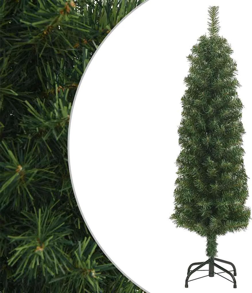 vidaXL zöld PVC vékony műkarácsonyfa állvánnyal 120 cm