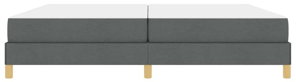 Boxrugós ágy Sötétszürke és Barna 200 x 200 cm