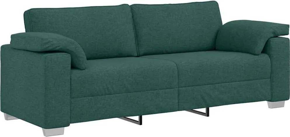 vidaXL Kanapé Sötétzöld 219 x 80 x 82 cm szövet