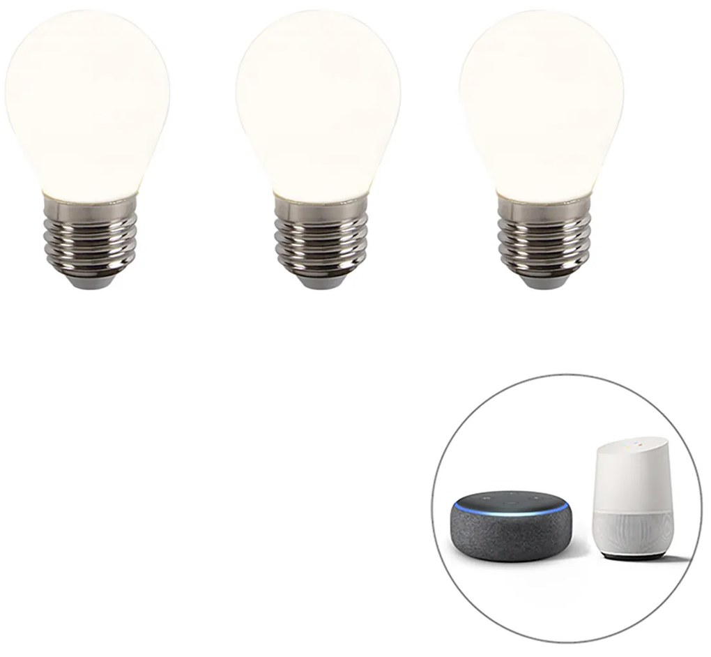 3 db-os készlet okos E27-es szabályozható LED izzó P45 4,5W 400lm 2200-4000K