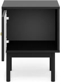 Éjjeliszekrény 1 ajtós fekete színben arany fogantyúval – MAZOMA