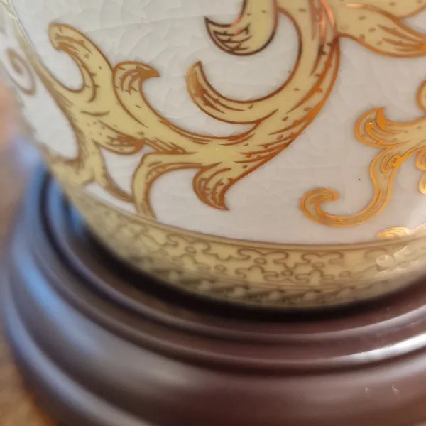 Elstead GOLD-THISTLE-TL - Asztali lámpa GOLDTHISTLE 1xE27/60W/230V