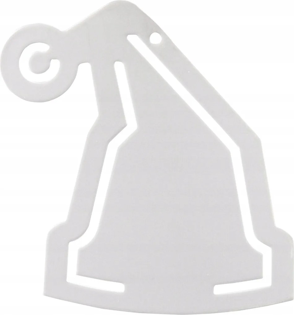 Rozsdamentes acél karácsonyfa medál "Télapó sapka" dísz 9 cm