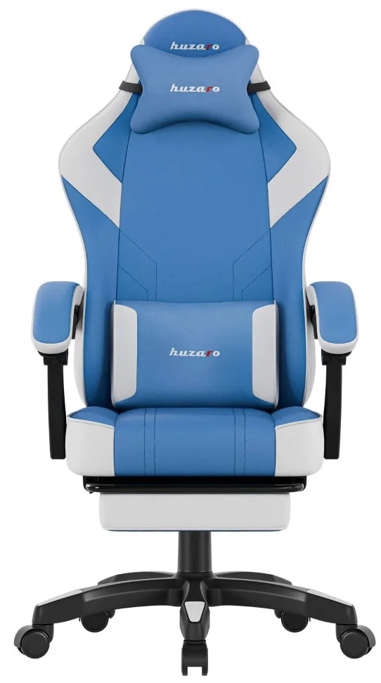 Gamer szék space 3.7 lábtartóval kék.