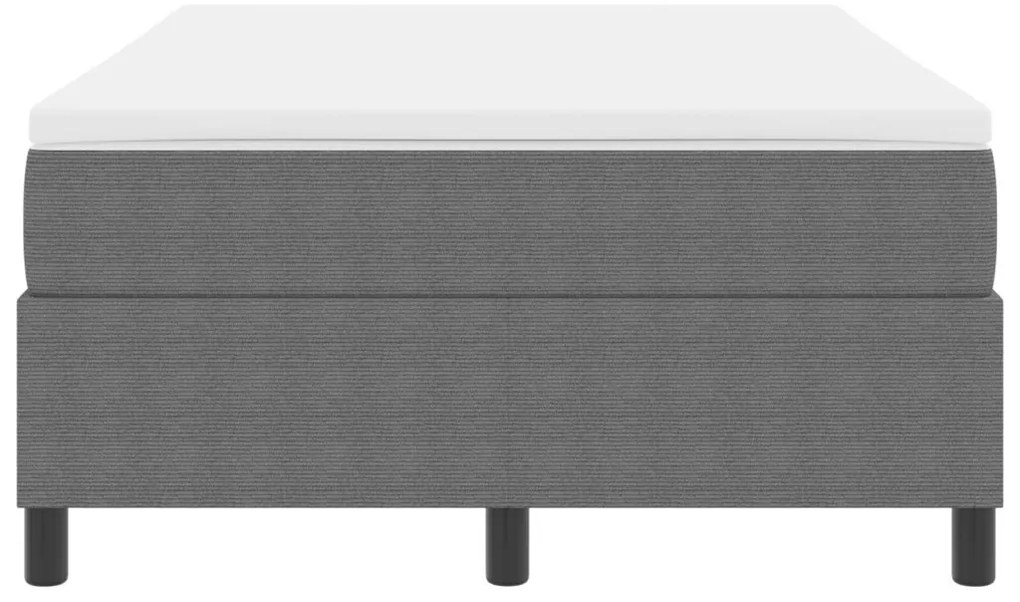 vidaXL Boxrugós ágy Világosszürke és fehér 120 x 200 cm