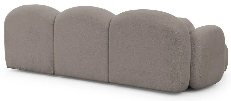 Szürke buklé sarokkanapé (U alakú) Orbit – Ropez