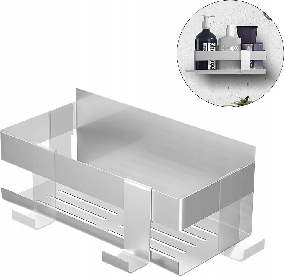 Rozsdamentes Acél Zuhanypolc, Fúrás Nélküli Zuhanykosár