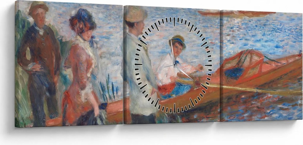 Kép - Auguste Renoir, Oarsmen at Chatou, reprodukciók (órával) (90x30 cm)