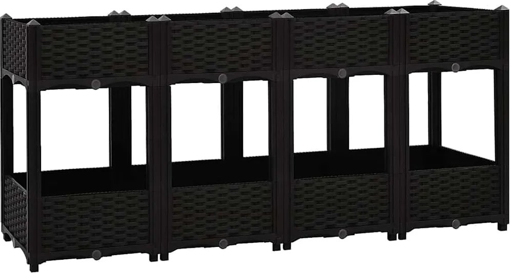 vidaXL polipropilén magaságyás 160 x 40 x 71 cm