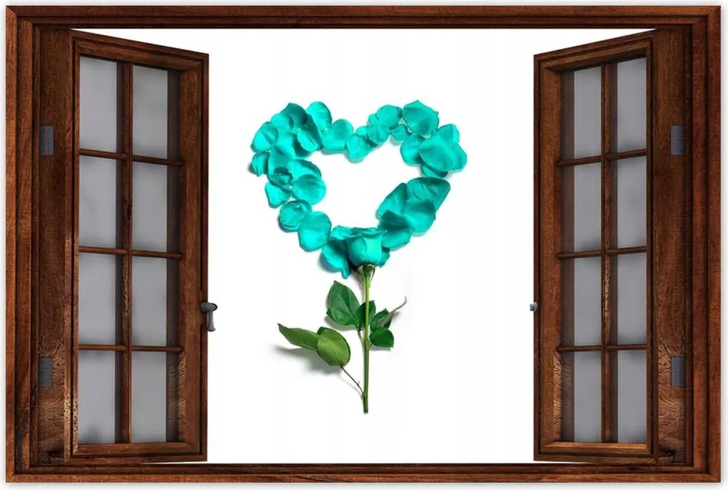 Poszterek 90x60 Türkiz rózsa