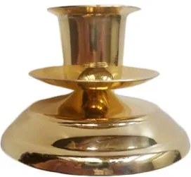 Gyertyatartó kupakkal sárgaréz h5cm