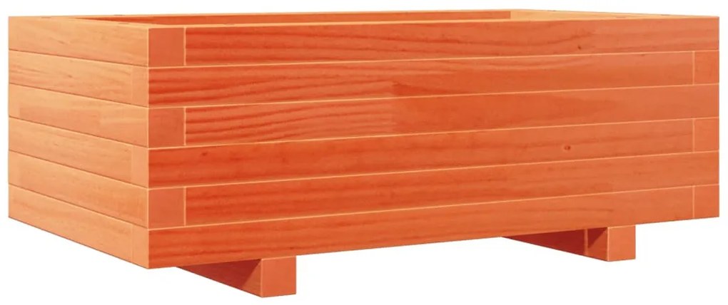 viaszbarna tömör fenyőfa kerti virágláda 70x40x26,5 cm
