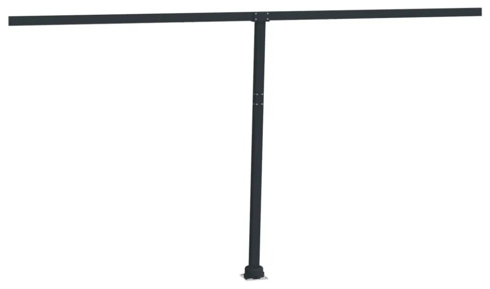 antracitszürke vas napellenzőrúdszett 450 x 245 cm