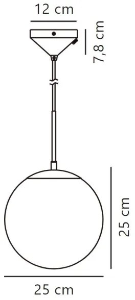 Nordlux - Csillár zsinóron GRANT 1xE27/25W/230V átm. 25 cm